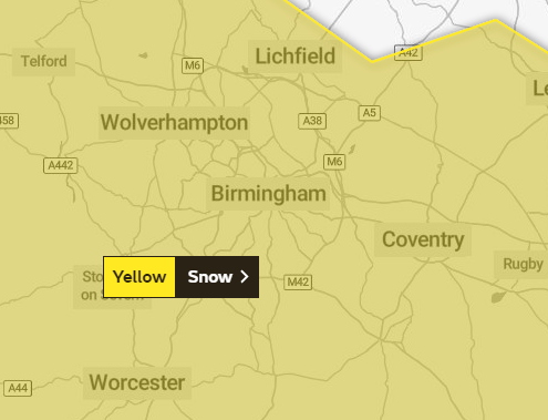More snow on the way for Bromsgrove, Rubery and south Birmingham as Met  Office issues warning - The Bromsgrove Standard
